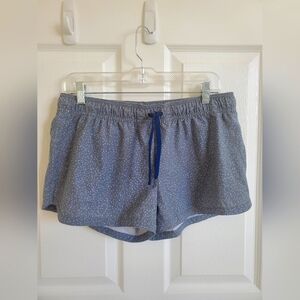 Prana Gray Blue Patterned Shorts Womens Medium